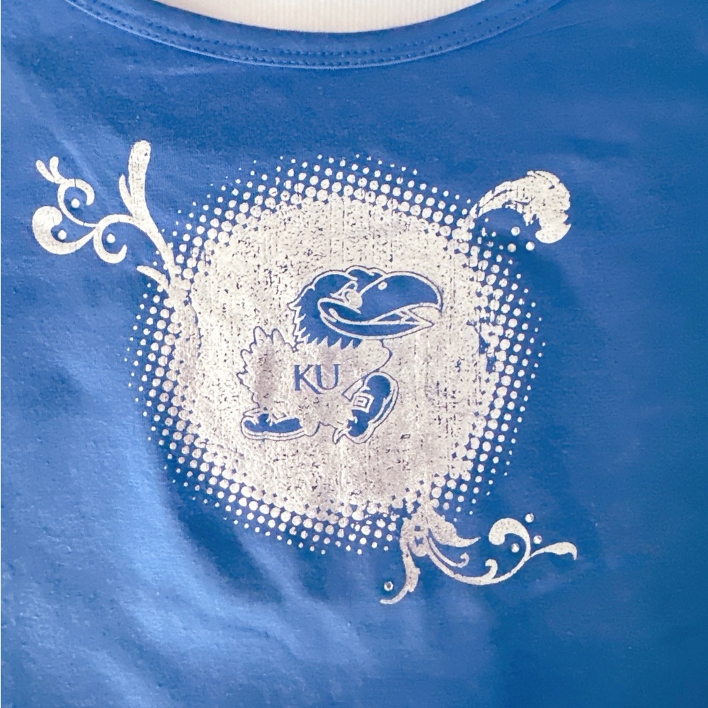 Chic Blue Short Sleeve Women's KU Tee - Picture 4 of 13